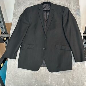 Men Renoir Charcoal 2 Button‎ Double Slit Vent Slim Sport Coat Size 44R